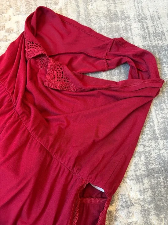 Victoria's Secret Burgandy Lace-Trim Romper Pajama sz:XS - Picture 7 of 8